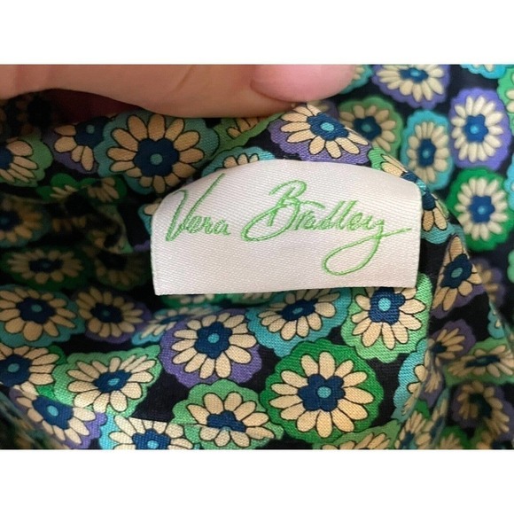 Vera Bradley Blue Rhapsody Retired 2009 Square Tote Bag Handbag Crossbody Strap - Picture 4 of 6